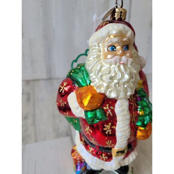Radko large Santa ornament presents tree vintage toys bag presents - Picture 2 of 10